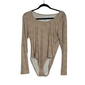 NWT Gaze Leopard Print Bodysuit Size Large